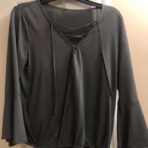 Grey long sleeve top